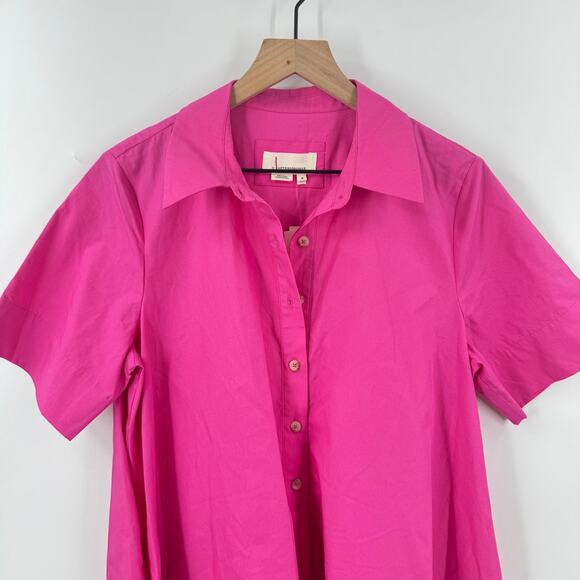NWT By Anthropologie Polie Short Sleeve Swing Tunic Dress Pink Size M Modern - Picture 7 of 11